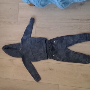 Joe's size 24 month jogger outfit; sweatshirt and sweatpants navy tie-dye